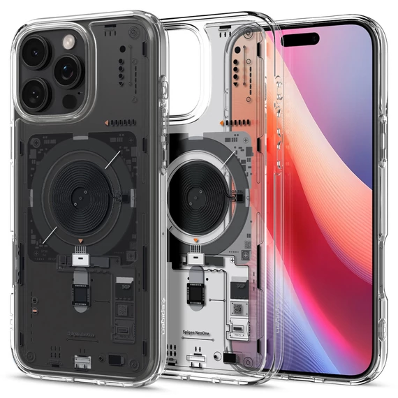 Spigen Ultra Hybrid MagFit Apple iPhone 16 Pro Max tok, Neo One MagSafe, átlátszó