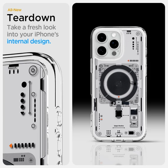 Spigen Ultra Hybrid MagFit Apple iPhone 16 Pro Max tok, Neo One MagSafe, átlátszó