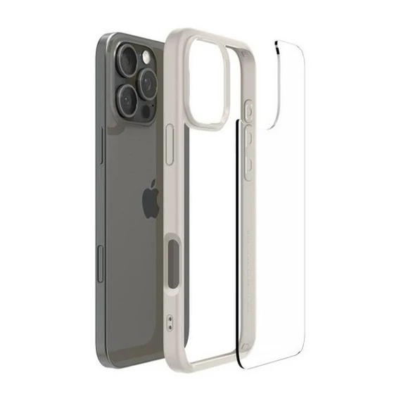 Spigen Ultra Hybrid Apple iPhone 16 Pro Max tok, Natural Titanium, átlátszó-bézs