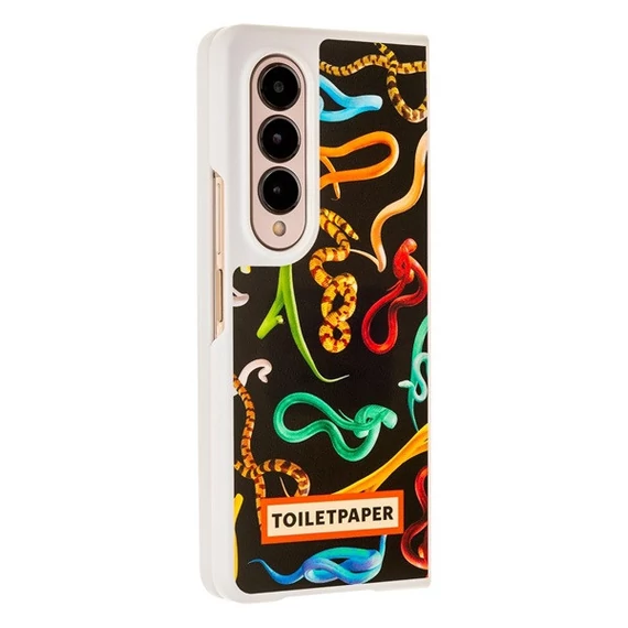 Samsung Galaxy Z fold4 Toiletpaper kígyó mintás gyári tok, fekete (GP-FPF936AMEBY)