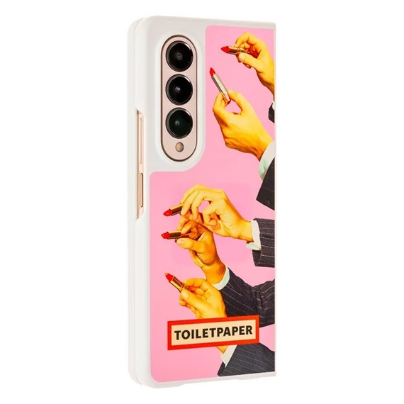 Samsung Galaxy Z fold4 Toiletpaper rúzs mintás gyári tok, rózsaszín (GP-FPF936AMCPY)