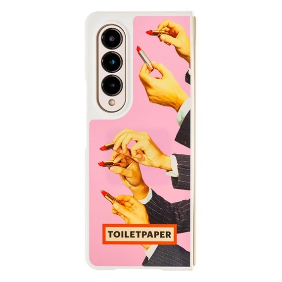 Samsung Galaxy Z fold4 Toiletpaper rúzs mintás gyári tok, rózsaszín (GP-FPF936AMCPY)