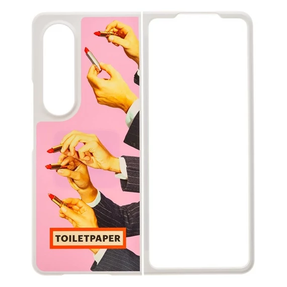 Samsung Galaxy Z fold4 Toiletpaper rúzs mintás gyári tok, rózsaszín (GP-FPF936AMCPY)