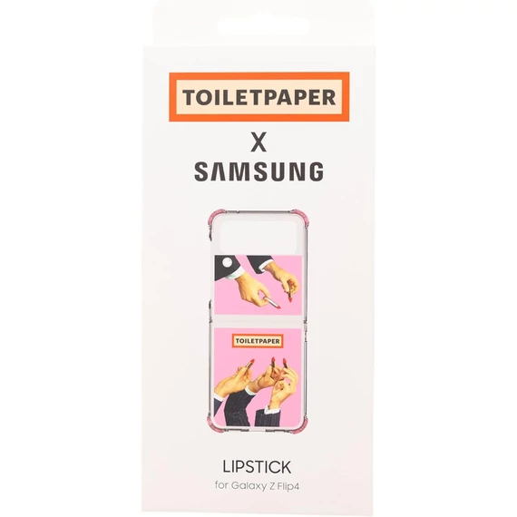 Samsung Galaxy Flip4 Toiletpaper rúzs mintás gyári tok, rózsaszín (GP-FPF721HICPY)