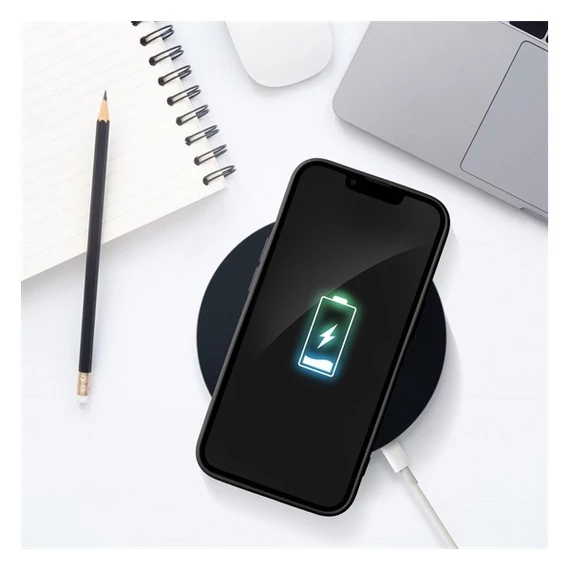 Apple iPhone 16 Plus kártyatartós szilikon tok, fekete