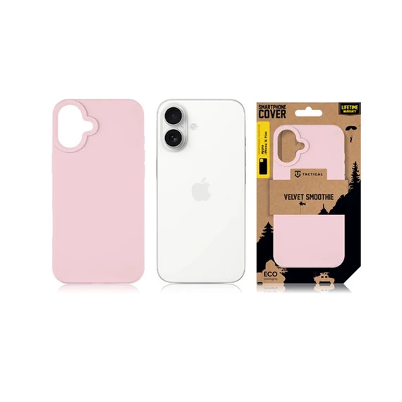 Tactical Velvet Smoothie Apple iPhone 16 Plus tok, Pink Panther, halvány rózsaszín