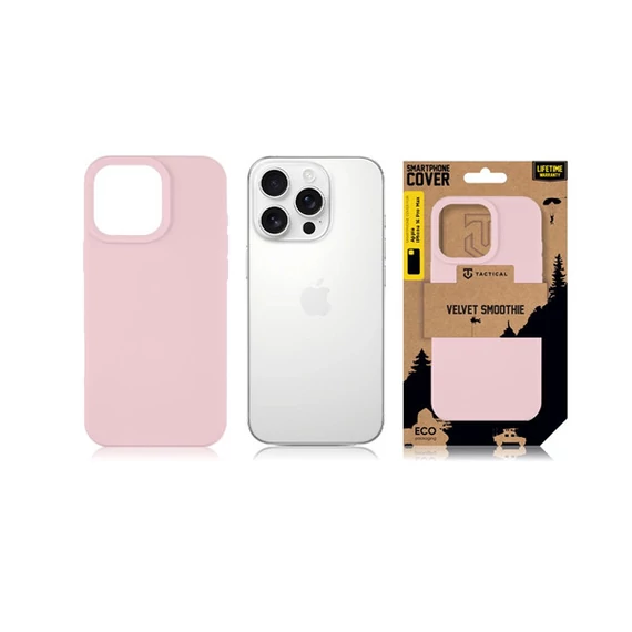 Tactical Velvet Smoothie Apple iPhone 16 Pro Max tok, Pink Panther, halvány rózsaszín