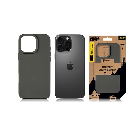Tactical MagForce Velvet Smoothie Apple iPhone 16 Pro Max MagSafe tok, Bazooka, szürke