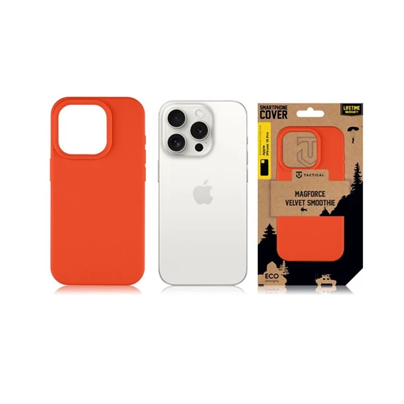Tactical MagForce Velvet Smoothie Apple iPhone 15 Pro MagSafe tok, Chili, piros