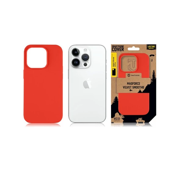Tactical MagForce Velvet Smoothie Apple iPhone 14 Pro MagSafe tok, Chili, piros