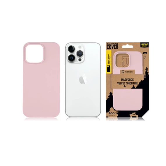 Tactical MagForce Velvet Smoothie Apple iPhone 14 Pro Max MagSafe tok, Pink Panther, halvány rózsaszín