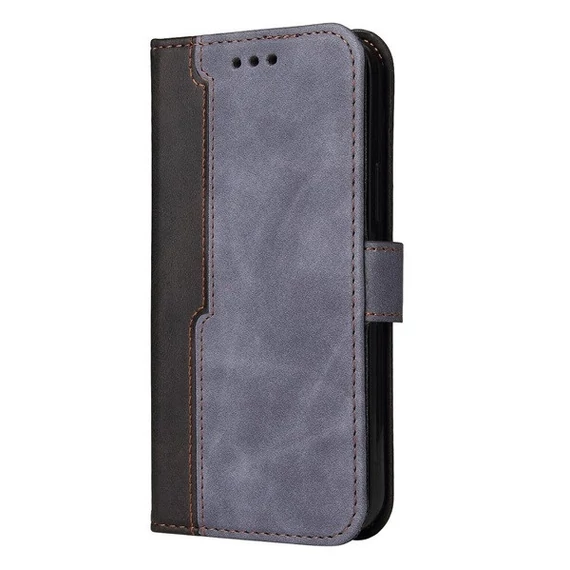 Apple Wooze Colour Wallet iPhone 16 Plus oldalra nyíló tok, stand, kártyatartóval, kézpánttal, szürke