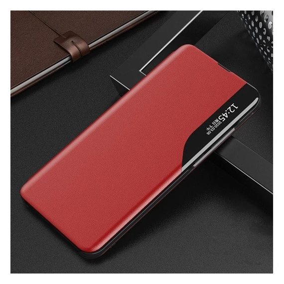 Apple Wooze FashionBook iPhone 16 Plus oldalra nyíló tok, stand, piros