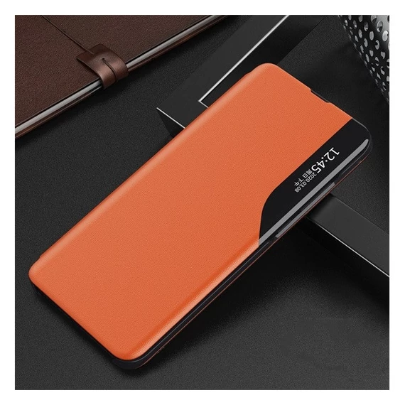 Apple Wooze FashionBook iPhone 16 Plus oldalra nyíló tok, stand, sárga