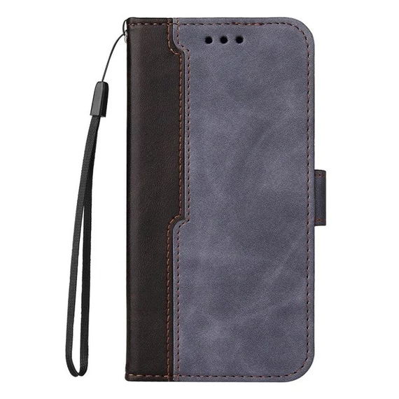 Apple Wooze Colour Wallet iPhone 16 Pro Max oldalra nyíló tok, stand, kártyatartóval, kézpánttal, szürke
