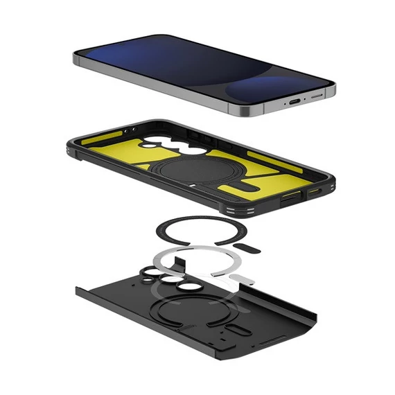 Spigen Tough Armor MagFit Samsung Galaxy S24 FE MagSafe tok, Black, fekete