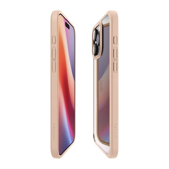 Spigen Ultra Hybrid iPhone 16 Pro tok, Rose Titanium, átlátszó-rozéarany