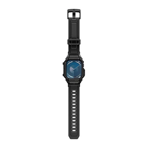 Spigen Rugged Armor Pro Apple Watch 10 (46mm) tok, Matte Black, fekete