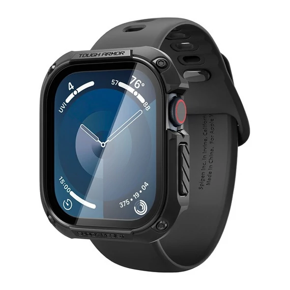 Spigen Tough Armor Apple Watch 10 (46mm) tok, Black, fekete