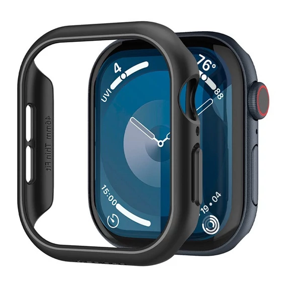 Spigen Thin Fit Apple Watch 10 (46mm) tok, Black, fekete