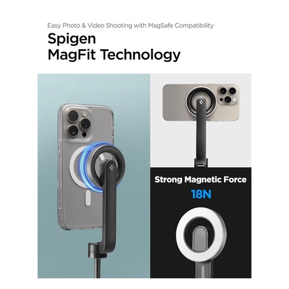 Spigen Tripod állvány Selfie Stick / Selfie bot hosszú verzió, fekete S580W