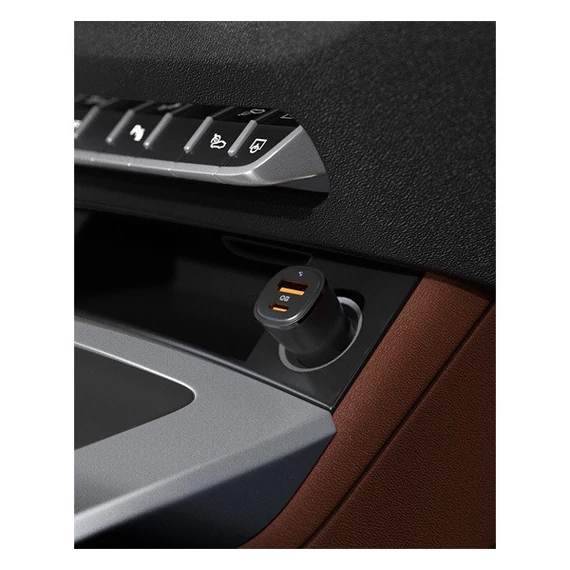 Spigen ArcStation Essential autós töltő, 48W, fekete EV482