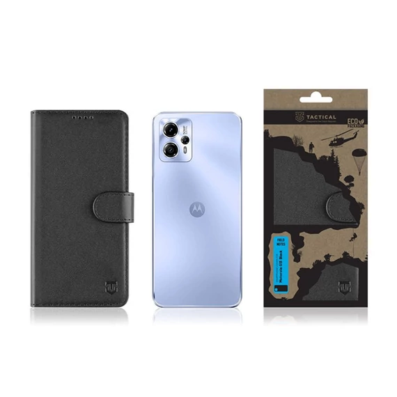 Tactical Field Notes Motorola G13 flip/oldalra nyíló tok, fekete