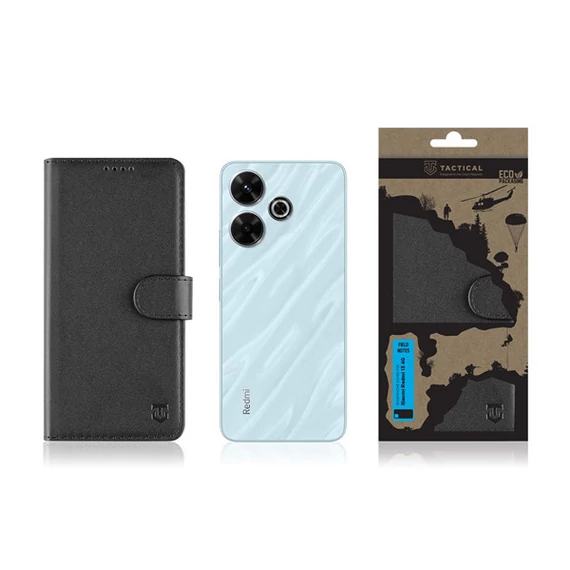 Tactical Field Notes Xiaomi Redmi 13 4G flip/oldalra nyíló tok, fekete