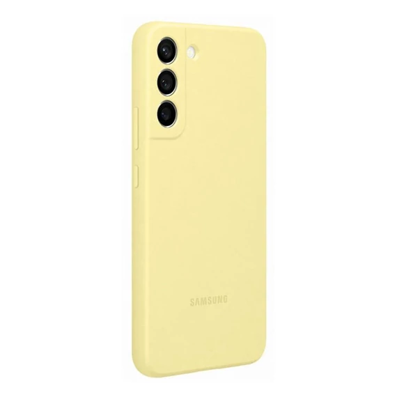 Samsung Galaxy S22+ Silicone Cover, gyári szilikon tok, sárga, EF-PS906TY Csomagolássérült
