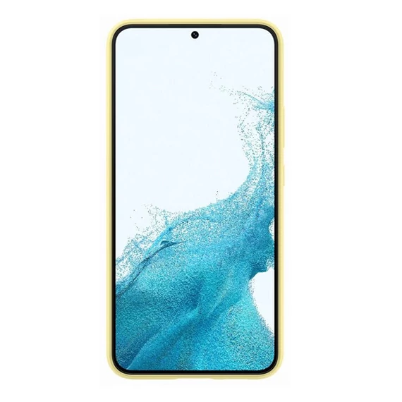 Samsung Galaxy S22+ Silicone Cover, gyári szilikon tok, sárga, EF-PS906TY Csomagolássérült