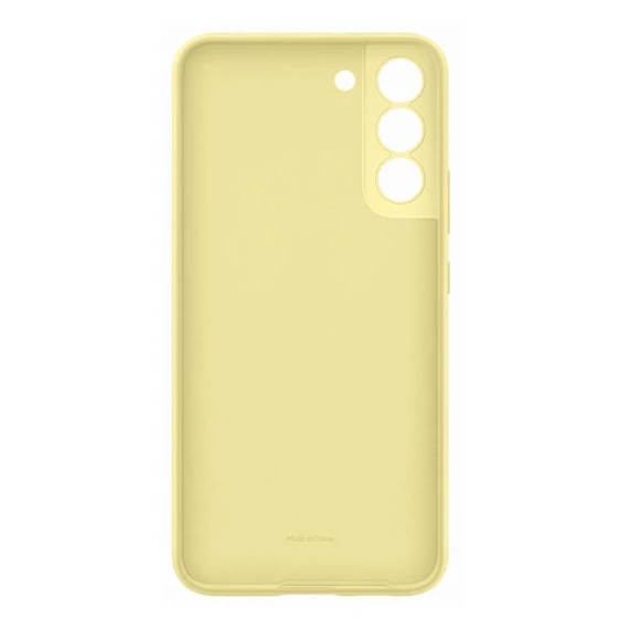 Samsung Galaxy S22+ Silicone Cover, gyári szilikon tok, sárga, EF-PS906TY Csomagolássérült