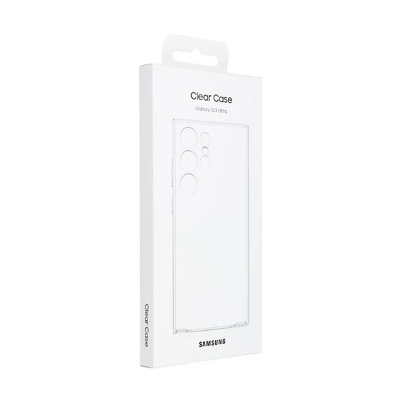 Samsung Galaxy S23 Ultra Clear Cover, gyári tok, átlátszó, EF-QS918CT Csomagolássérült