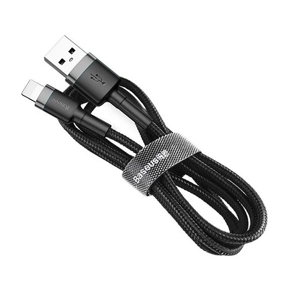 Baseus Lightning kábel, 2,4A, 0,5m, szürke/Fekete