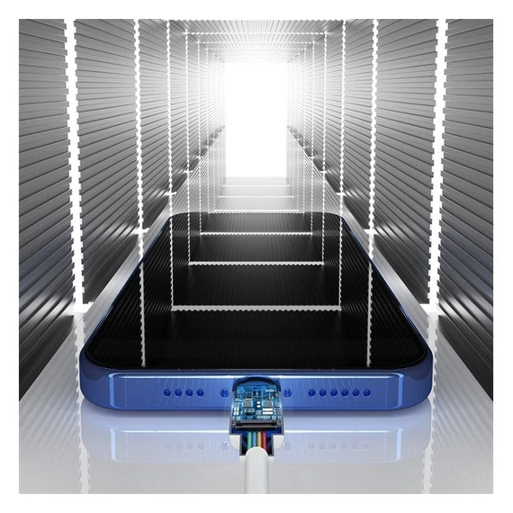 Baseus Simple Wisdom USB / Lightning adat/töltőkábel, 2,4A, 1,5m, Fehér (2db)
