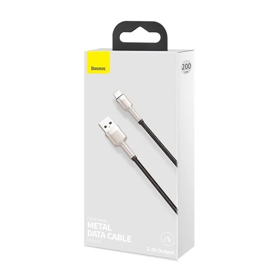 Baseus Cafule USB-Lightning kábel, 2,4A, 2m, fekete