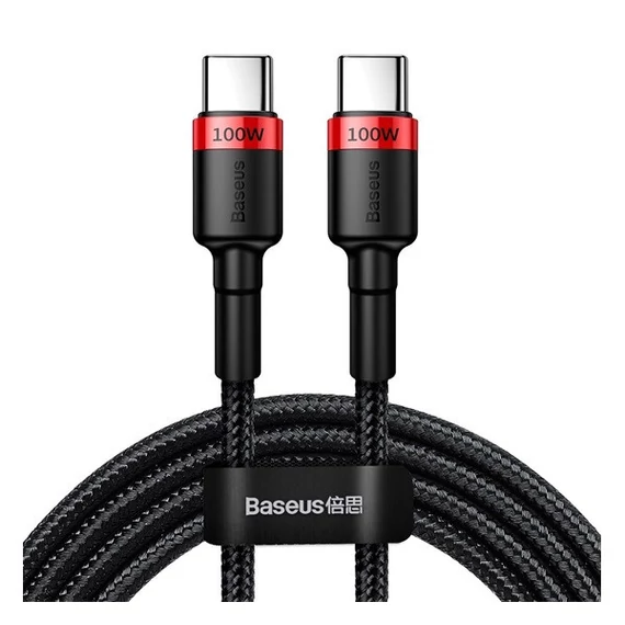 Baseus Cafule USB-C adatkábel, 100W 2m, fekete