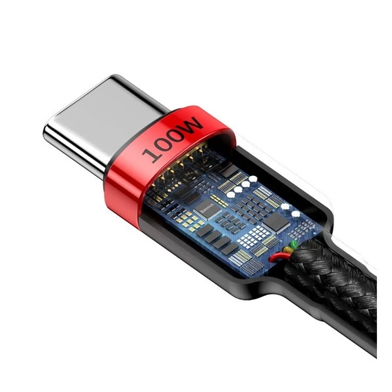 Baseus Cafule USB-C adatkábel, 100W 2m, fekete