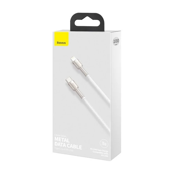 Baseus Baseus Cafule USB-C - Lightning kábel, 20W, 1m, fehér