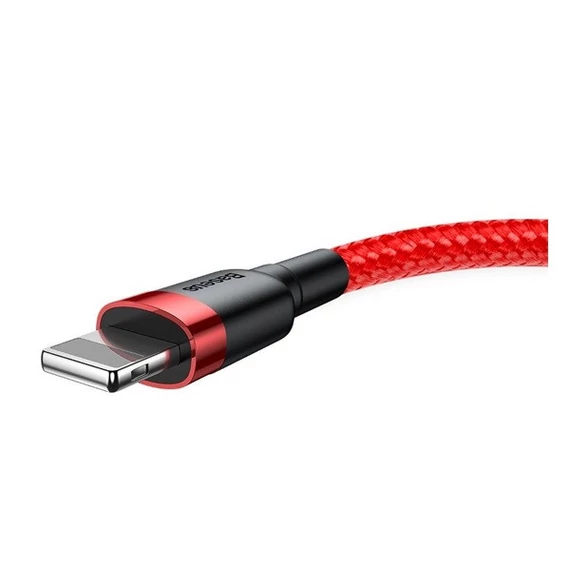 Baseus Cafule 2.4A Lightning - USB-kábel, 1m, piros