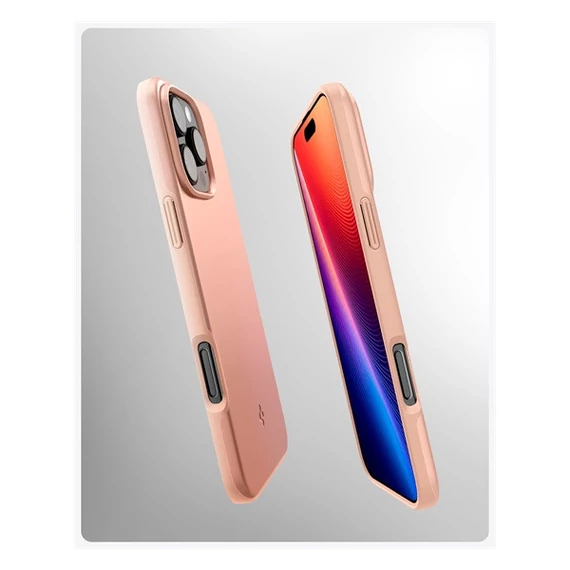 Spigen Thin Fit MagFit Apple iPhone 16 Pro Max tok, Rose Titanium MagSafe, rózsaszín