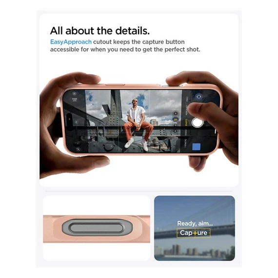 Spigen Thin Fit MagFit Apple iPhone 16 Pro Max tok, Rose Titanium MagSafe, rózsaszín