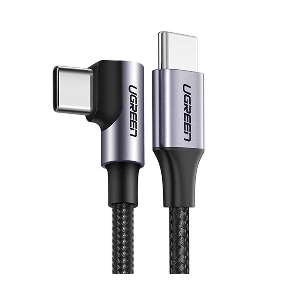 Ugreen USB-C-USB-C, QC 3.0 adatkábel, PD, 3A, 60W, 1m, fekete