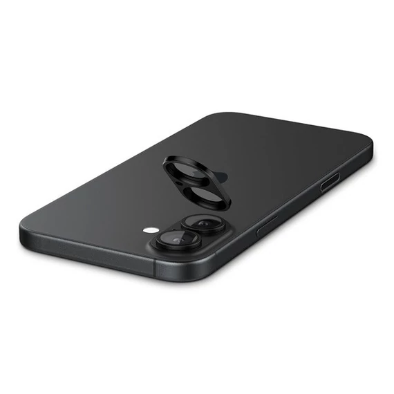 Spigen Glas.tR Optik Apple iPhone 16 Plus/ iPhone 16 Tempered kameravédő fólia, fekete (2db)