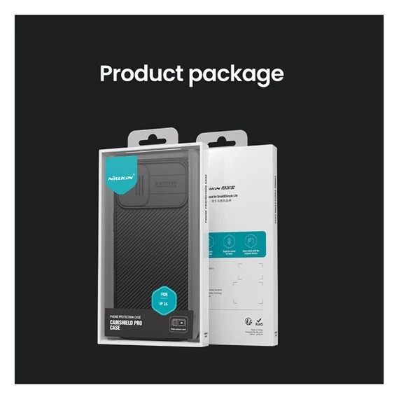 Nillkin CamShield Pro Apple iPhone 16 műanyag hátlap tok, fekete