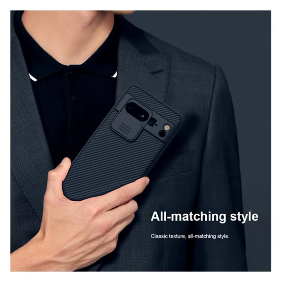 Nillkin CamShield Pro Google Pixel 8 Pro műanyag hátlap tok, fekete