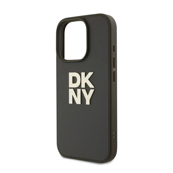 DKNY PU Leather Stack Logo iPhone 16 Pro Max tok csuklópánttal, zöld