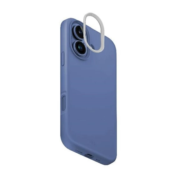 Uniq Lino Hue Apple iPhone 16 Magsafe Szilikon tok, kék