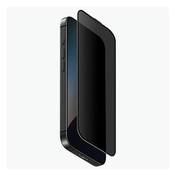 Uniq Optix Privacy iPhone 16 Plus / 15 Plus / 14 Pro Max tempered glass kijelzővédő fólia felhelyező kerettel