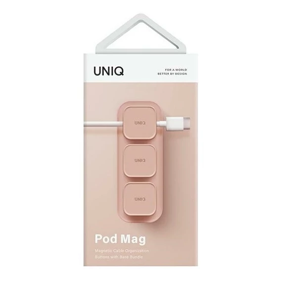 Uniq Pod mágneses kábelrendező, rózsaszín