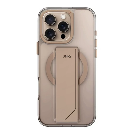 Uniq Heldro Max iPhone 16 Pro Max MagSafe tok kitámasztóval,  arany